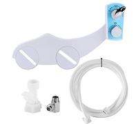 CHHELIHL for Non-Electric Bidet Sprayer, for Bathroom Toilet Seat Attachment, Hot and Cold Water Flusher, US Standard Connection, Easy Install, Brass Nozzle, Durable ABS Material,