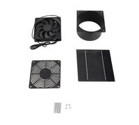 CHHELIHL for Solar Powered, 5W Exhaust Vent Fan, Professional Energy Saving for Outside Attic, Dog House, Shed, Chicken Coop