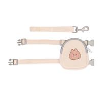 CHHELIHL Pet Backpack Harness with Leash Animal Pattern Backpack Adjustable Vest Harness Puppy Traction Rope Leash for Cat Small Dog (Bear)