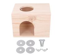 CHHELIHL Tiny Hamster Wood House Bite Resistance Ventilated Small Animal Hideout House for Guinea Pigs