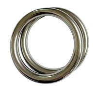 CHHGGNN Metal O Ring, 2 Pack 4 inch Stainless Steel Lifting Ring Seamless Metal O Ring Heavy Duty Ring Smooth Solid Multi-Purpose Ring, 12mm x 80mm