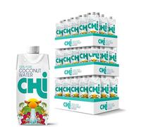 CHI 100% Pure Coconut Water - 330ml (Pack of 36) - Vegan, Fat, Gluten and Dairy free - Rehydrate and Revive!