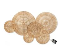 CHI AN HOME Wicker 23 Inch Jute Wall Decor Baskets, Set of 6 Extra Large Woven Jute Wall Plates, 21", 15", 13", 12", 10", Decorative Baskets for Bedroom, Living Room, Office