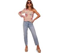 Chi Chi London Long Sleeve One Shoulder Floral Top in Multi