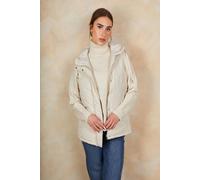 Chi Chi London Quilted Puffer Gilet In Cream Cream 12