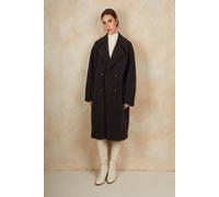 Chi Chi London Teddy Mid Length Coat In Charcoal In Grey Grey L