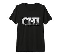 CHI Chicago City Skyline of Downtown Chicago, Illinois Premium T-Shirt