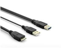 CHI ENERGY USB 3.0 Cable for External Hard Drive Y-Shaped, 1M Type A to Micro B Data Cord 5Gbps High Speed Sync Lead for Western Digital WD Elements Seagate Expansion Toshiba Canvio Backup Plus