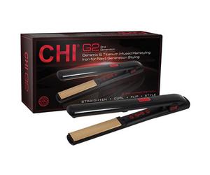 CHI G2 2nd Gen Ceramic Hairstyling Iron Auto Shut-Off titanum iron Black, 25 mm / 1", 1" - 25 mm, UK