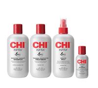 CHI Home Stylist Kit, Set of 4 | Infra Shampoo, Hair Treatment, Keratin Mist & Silk Infusion, Sulphate, Paraben, & Cruelty-Free