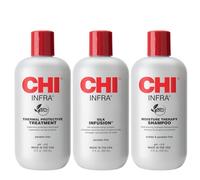 CHI Infra Trio Gift Set 355ml Infra Shampoo + 355ml Infra Treatment + 355ml Silk Infusion