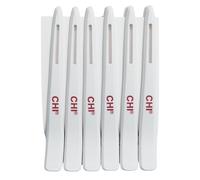 CHI Mega All Plastic Clips large plastic hair clips 6 pcs, White