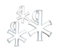 Chi Rho Greek Latin Roman Christ Shape Cookie Cutter Dough Biscuit Fondant Sharp Stencil Religious Christian (Small)
