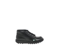 Kickers Hi Core Y Boys Black Leather Boots, Size: 4