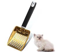 CHI SHANG Cat Litter Scoop,Metal Cat Litter Scoop,Stainless Steel cat Litter Scoop with Non-Slip Handle,Poop Sifting,Kitten Pooper Lifter,for Litter Box