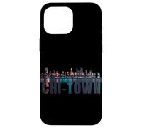 Chi-Town Night Lights Windy City Southside Chicago Towers Case for iPhone 16 Pro Max