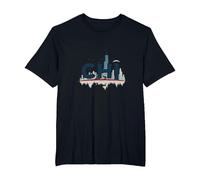 Chi Town Skyline Urban Pride for City Lovers T-Shirt, Men's Big and Tall, Black, 6X Tall