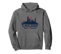 Chi-Town Strong: Urban Pride for Windy City Lovers Pullover Hoodie, Adult Unisex, Asphalt Grey, Medium