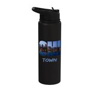 Chi-Town Windy City Chicago Skyline Art Gift Southside Home Stainless Steel Insulated Water Bottle
