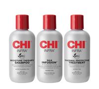 CHI Trio Kit 3 Piece Gift Set: Infra Shampoo 177ml - Infra Treatment 177ml - Silk Infusion 177ml