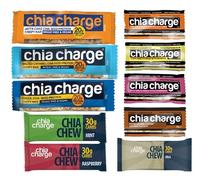 CHIA CHARGE Energy & Protein Bars - Healthy Snack Bar - Best Vegetarian Energy Bars - Sample Pack - Yorkshire Bakery