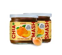 Chia Smash Apricot Jam | Low-Calorie, No Sugar Added Keto Jam with Upcycled Fruit & Chia Seeds | Vegan, Paleo Superfood Fruit Spread (2 Jars)