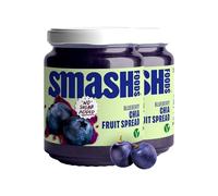 Chia Smash Blueberry Jam | Low-Calorie, No Sugar Added Keto Jam with Upcycled Fruit & Chia Seeds | Vegan, Paleo Superfood Fruit Spread (2 Jars)
