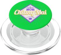 Chiang Mai city in Thailand Retro elephant vintage souvenir PopSockets PopGrip for MagSafe
