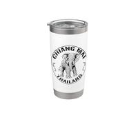 Chiang Mai Thailand Elephant Exotic Thai Digital Nomad Stainless Steel Insulated Tumbler