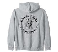 Chiang Mai Thailand Elephant Exotic Thai Digital Nomad Zip Hoodie