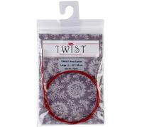 ChiaoGoo Cable 22 inch (55cm) with Key for Twist Red Lace Interchangeable Large Knitting Needle Set 7522-L