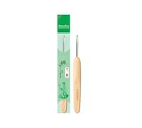 ChiaoGoo Crochet Hook with Metal Head 14cm Length 2.25mm Size Natural Handle 1 piece