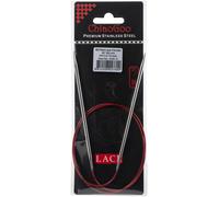 ChiaoGoo Red Lace Stainless Circular Knitting Needles 32"-Size 5/3.75mm - 7032-5