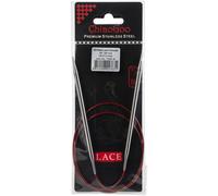 ChiaoGoo Red Lace Stainless Circular Knitting Needles 32"-Size 8/5mm - 7032-8