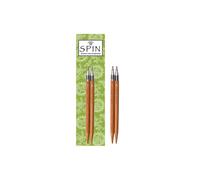 ChiaoGoo Spin Bamboo Interchangeable Needle Tips 10 cm 8.00 mm Patina