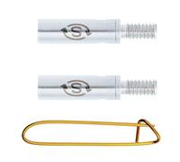 ChiaoGoo Swivel Adapters Small (Needle Sizes US 2-US 8) for Interchangeable Knitting Needles, 360-Degree Rotation Connector for Twist Red & X-Flex Blue Cables, Stainless Steel, 2-Pack with Stitch