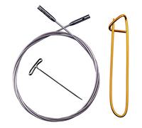 ChiaoGoo Twist Swiv360 Swivel Cable Small 50-inch (125cm) Fits US 2, 3, 4, 5, 6, 7, 8 Interchangeable Knitting Needle Tips, Bundle with 1 Tightening Key & 1 Artsiga Crafts Stitch Holder 7750-S
