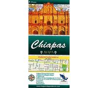 Chiapas, Mexico, State and Major Cities Map (Spanish Edition)
