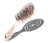 Chiara Ambra Detangling Hair Brush for Women & Men - Does not Pull, Removes Tangles, Brushes for Straight, Curly & Wet Hair - Detangle Brush - Unique Spiral Hairbrush, Beige