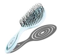 Chiara Ambra Detangling Hair Brush for Women & Men - Does not Pull, Removes Tangles, Brushes for Straight, Curly & Wet Hair - Detangle Brush - Unique Spiral Hairbrush, Light Blue