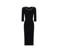 CHIARA BONI La Petite Robe faux-pearl embellished ruched midi dress - Black 40-42-44-46