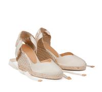 Chiara Canvas Wedge Espadrilles beige
