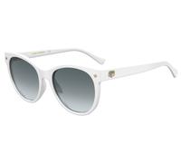 Chiara Ferragni CF 1007/S VK6/9O Woman Outlet sunglasses Plastic White Grey Cat Eye Shaded