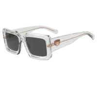 Chiara Ferragni CF 7022/S MXV/IR Woman Outlet sunglasses Plastic Silver Glitter Grey Squared