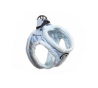 CHIARA MIA Soft Chest Harness, Size XL (Soft Dog Harness, Water-Repellent Fabric Exterior, Adjustable with Velcro Closure, Safety with Reflective Safety Strips), Colour: Light Blue