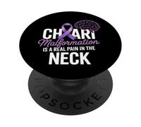 Chiari Pain In The Neck Chiari Malformation Awareness Ribbon PopSockets Adhesive PopGrip