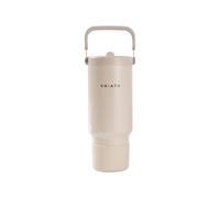 CHiATO Home freshSIP Oat Cream insulated tumbler with a flip straw lid, 946 ml - Cream
