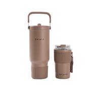 CHiATO Home hot & fresh SIP Choco Brown insulated travel mug & tumbler set - Brown