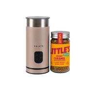 CHiATO milkPLAY milk frother and Little’s Decaf Creamy Caramel instant coffee set