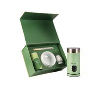 CHiATO milkPLAY milk frother and Zen Pure White matcha tea set